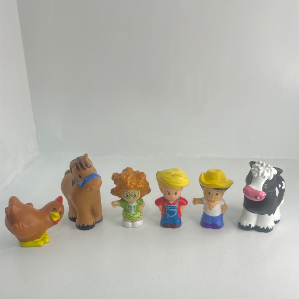 Little People 2012-2014 Farm Animal and Farm Boys Set of 6